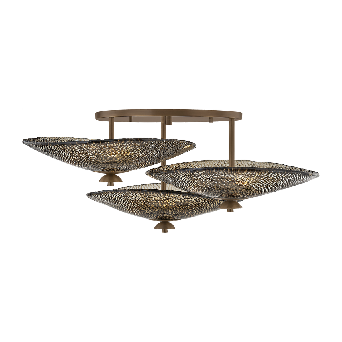 Pearl Cradle Dark Bronze Piastre Semi-Flush Light