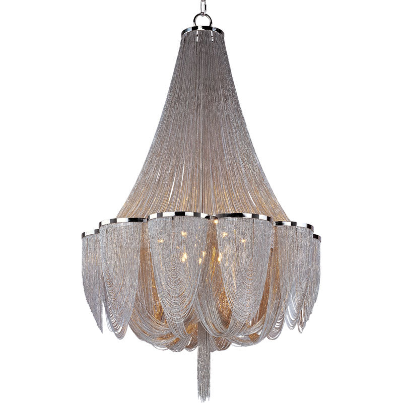 Petite Nickel Glow Chandelier