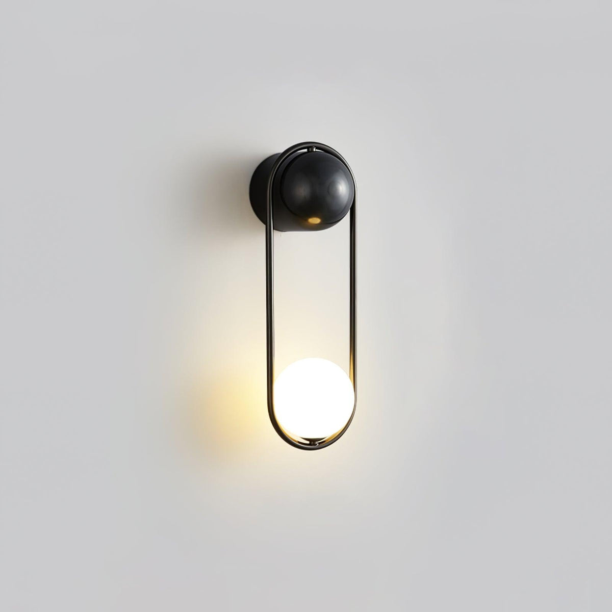 Poiseglass Brass White Wall Lamp