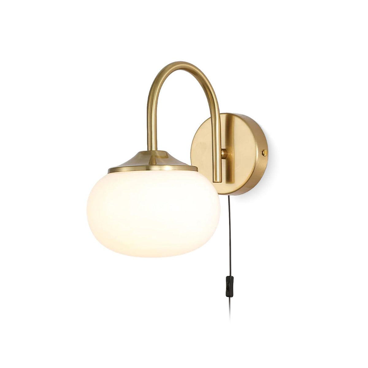 Puffelle Copper Pink Glass Wall Lamp