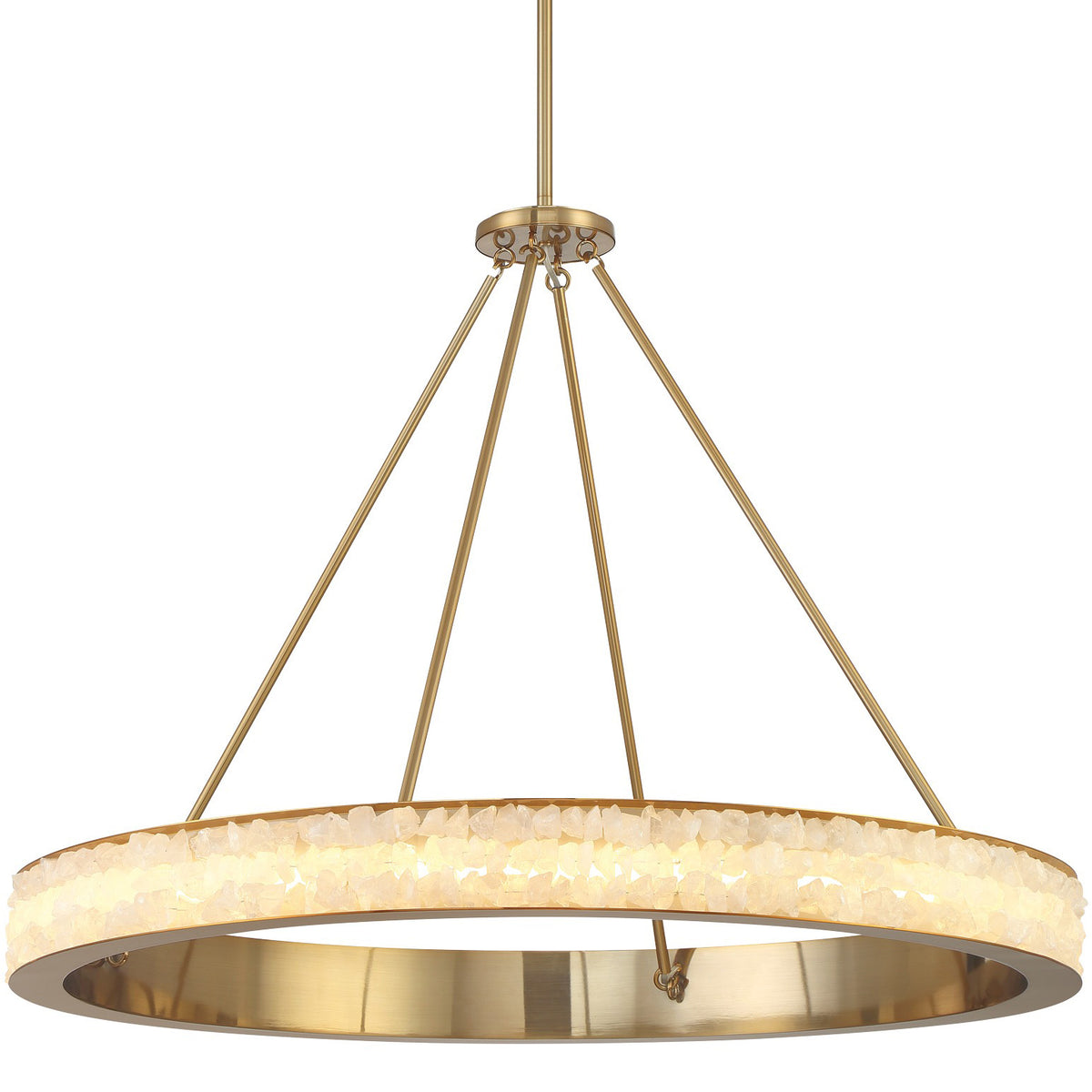Quartzara Celeste Brass LED Chandelier