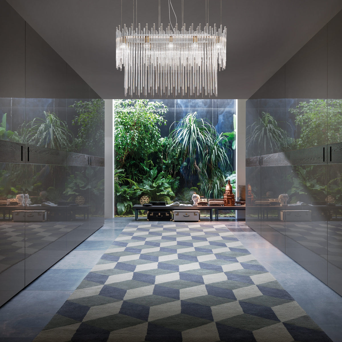 Regalia Crystal Tiered Linear Pendant