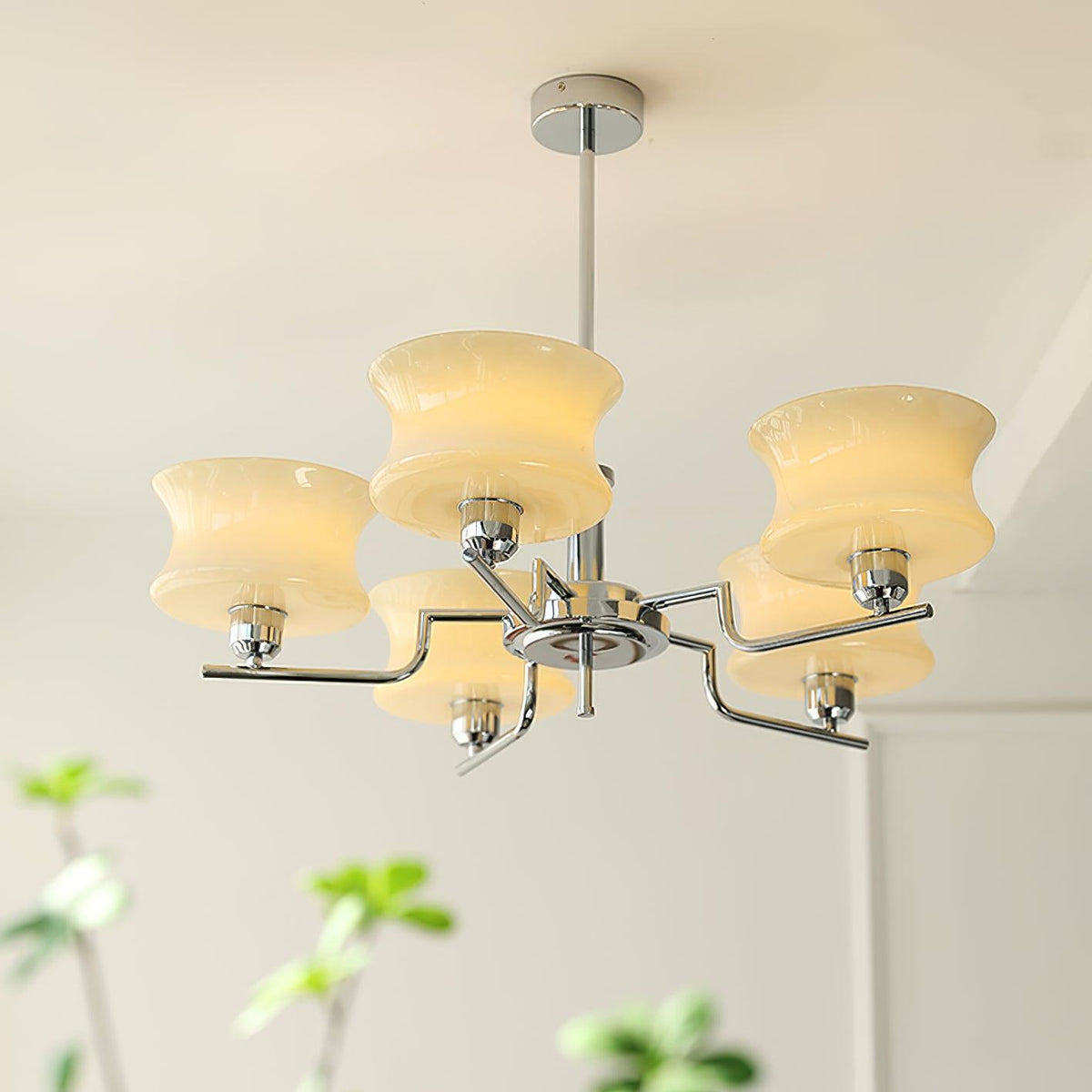 Relic Arc Gold Chrome Multi-Light Chandelier