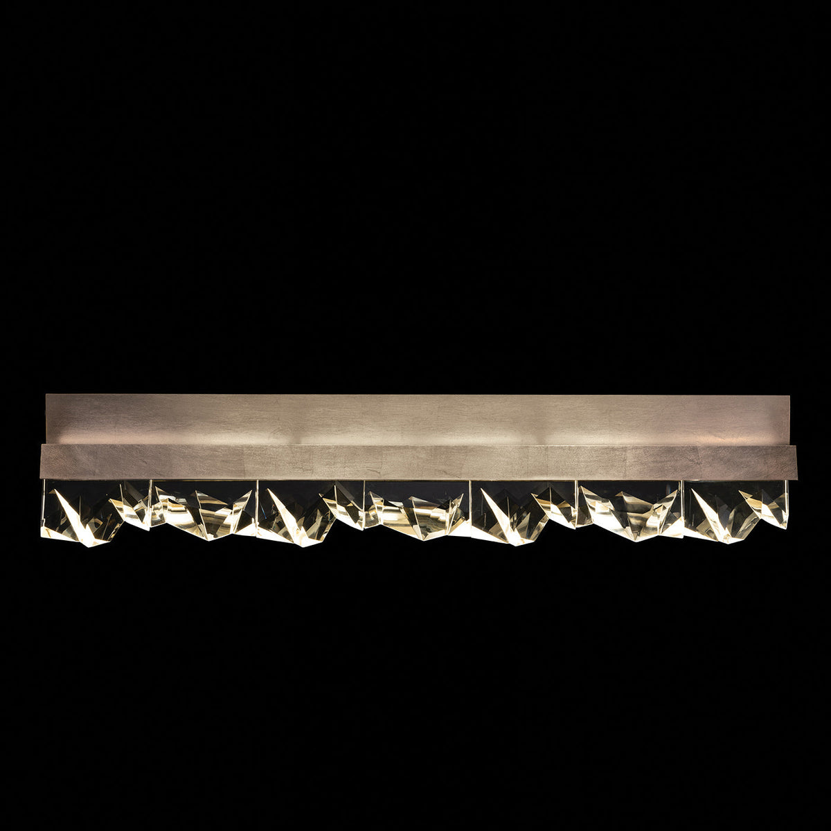 Reversible Carved Crystal Linear LED Wall Sconce