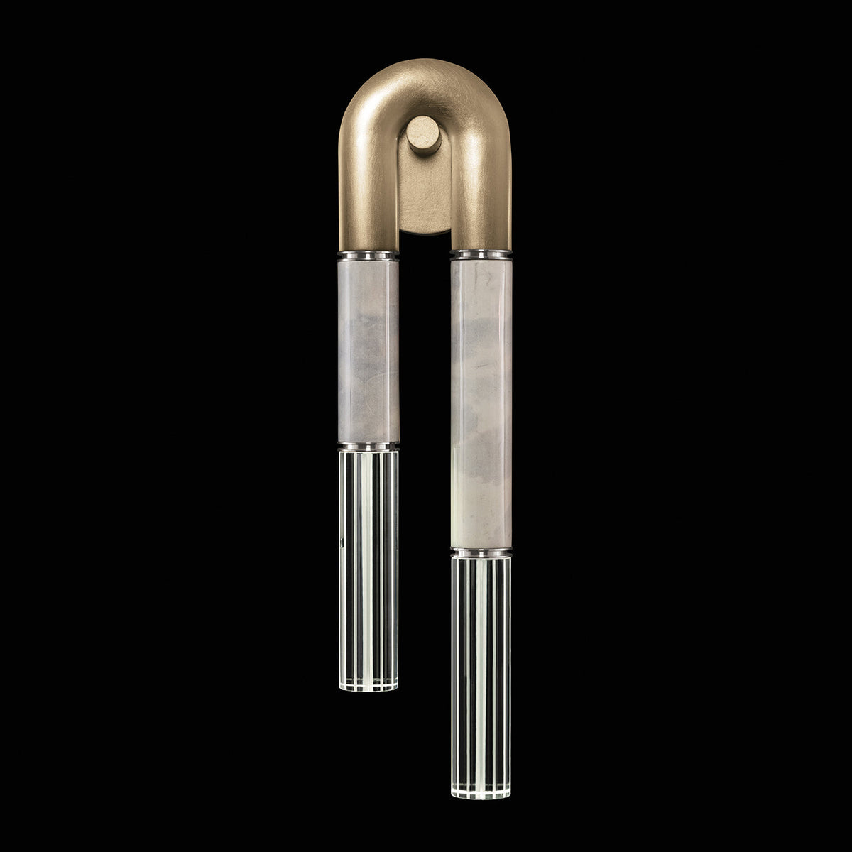 Rightward Parchment Glass Ombre Wall Sconce
