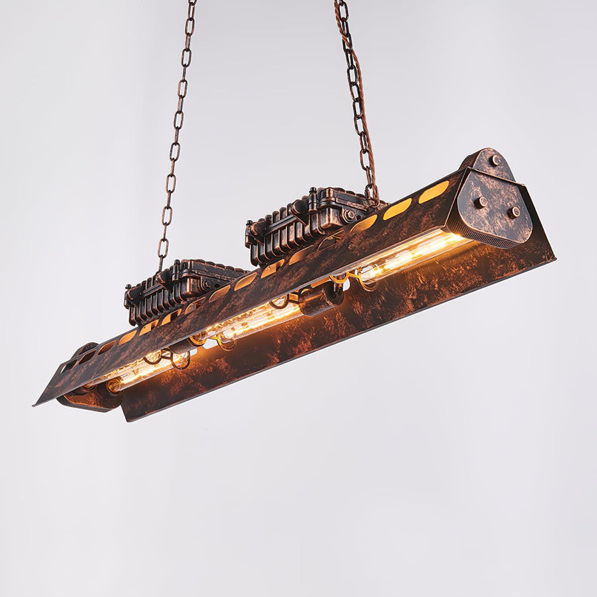 Rivetbox Rust Linear Chandelier