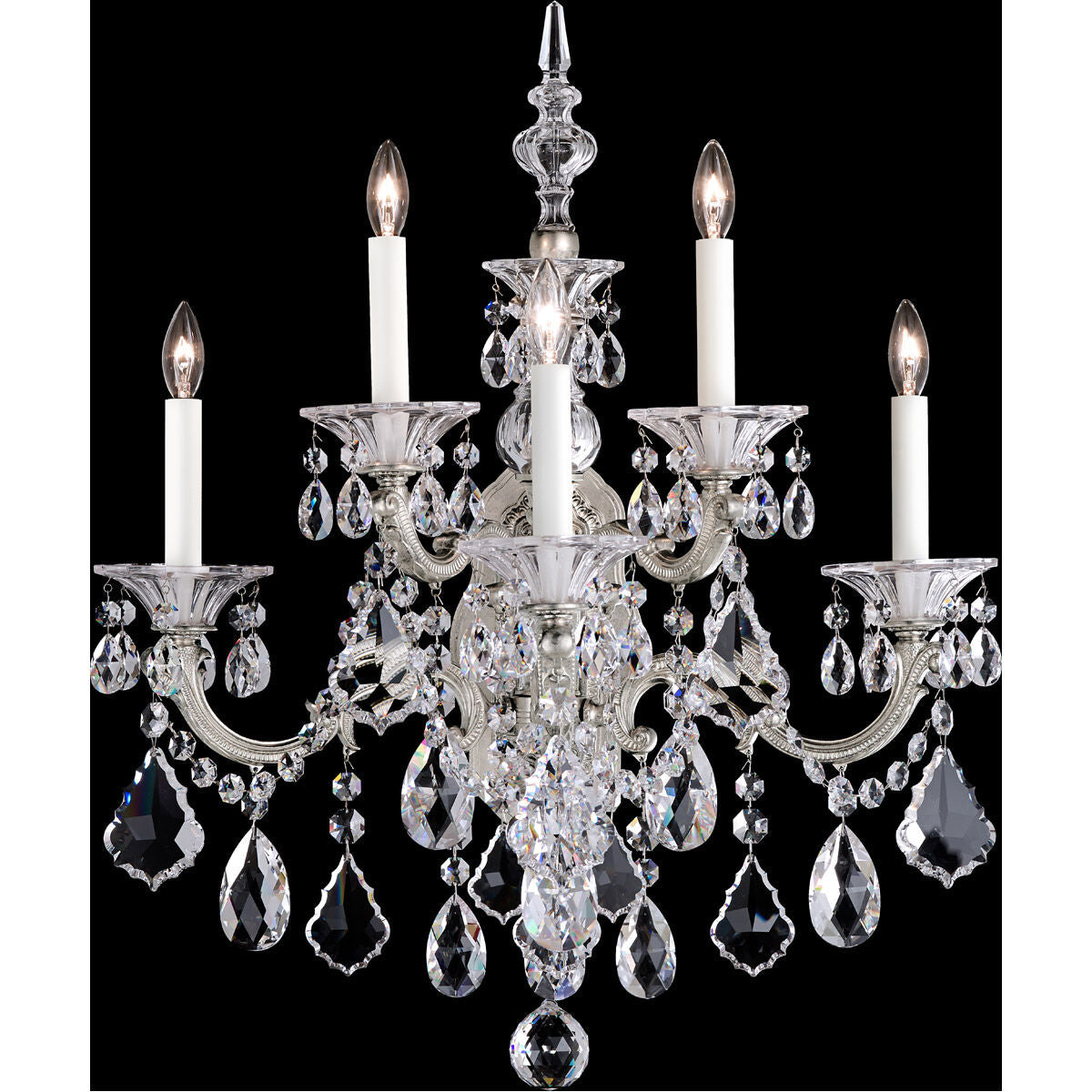 Rococo Garland Heirloom Gold Crystal Wall Sconce