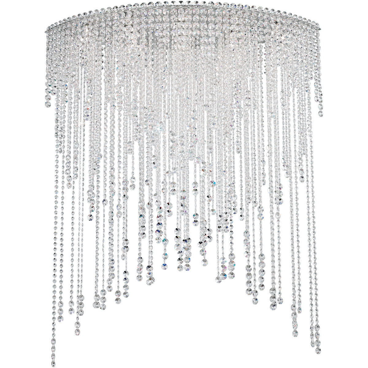 Romantic Crystal Strand Circular Flush Mount