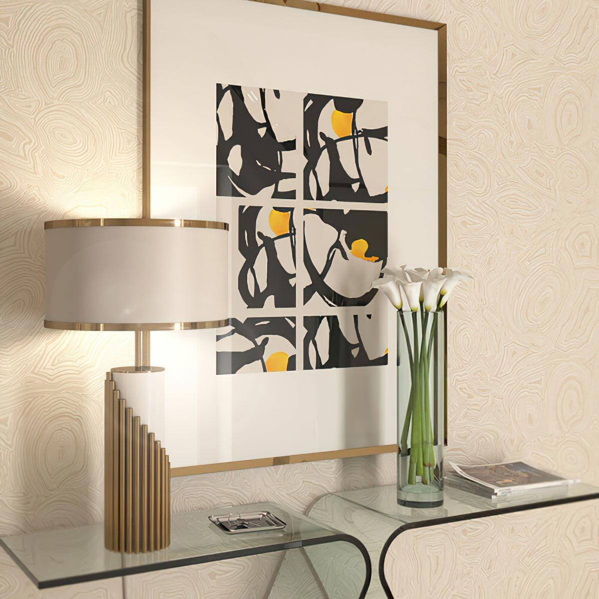 Rostra Gold Marble Champagne Table Lamp