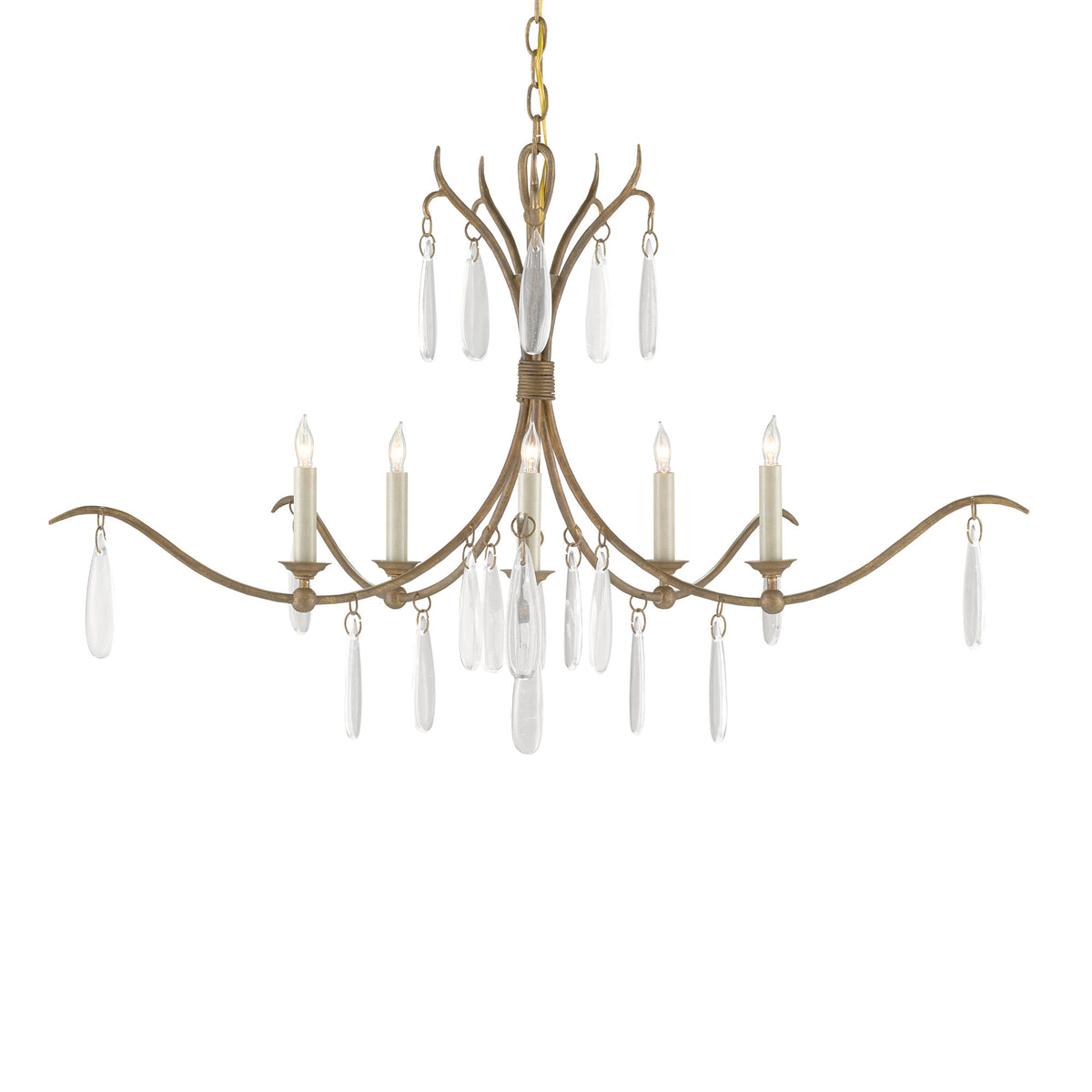 Rustic Aurelia Glass Chandelier