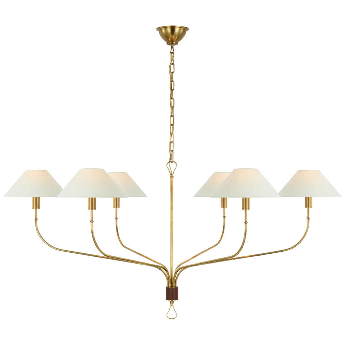 Saddlecrest Linen Brass Chandelier