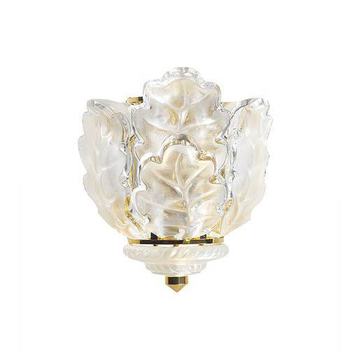 Satin Oakleaf Clear Crystal French Wall Sconce
