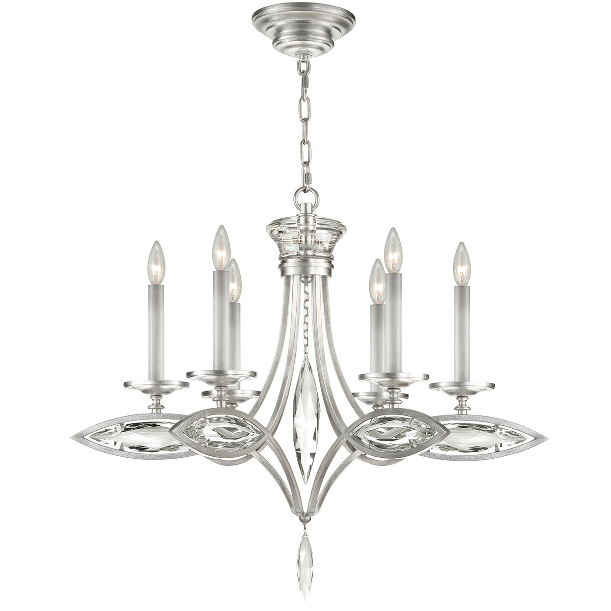 Silvara Facet Crystal Linear Chandelier