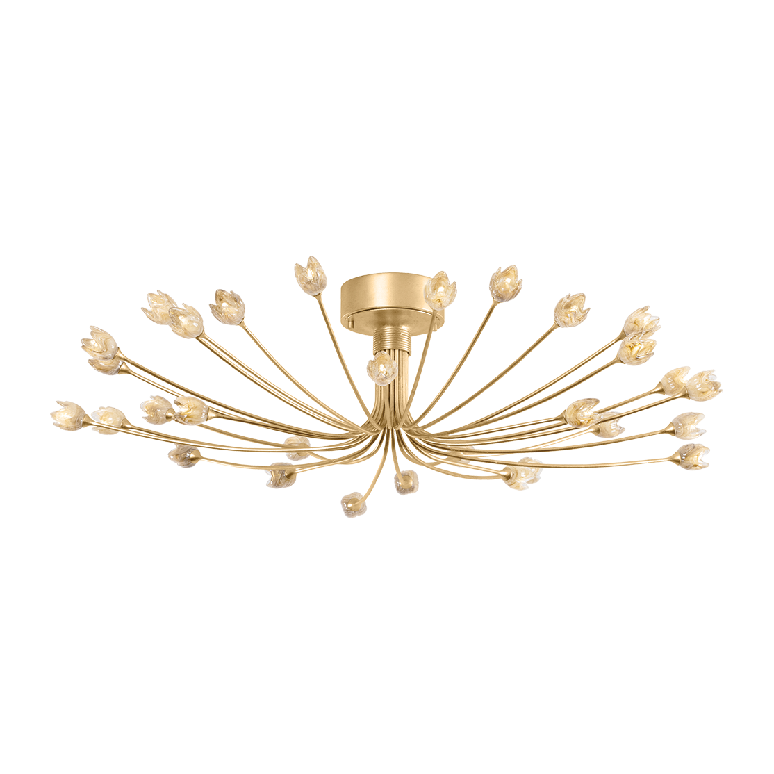 Snowdrop Piastre Vintage Gold Semi-Flush Light