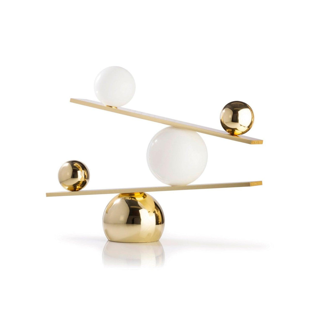 Static Spheres Black Gold Marble Table Lamp