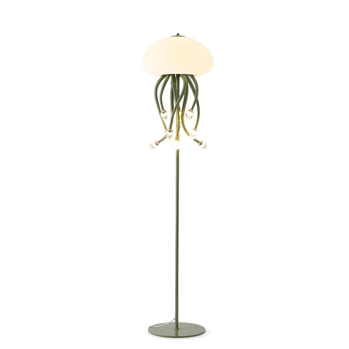 Tentara Beige Green LED Floor Lamp