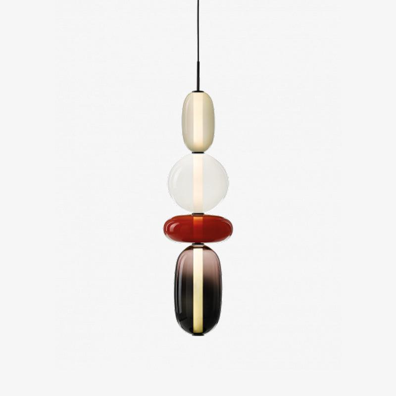 Tinted Vessel Black Multi-Color LED Pendant