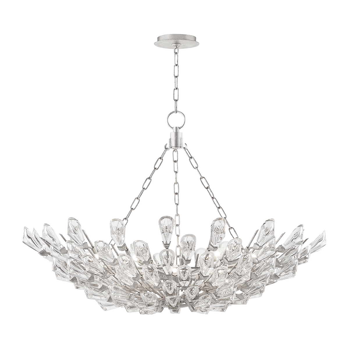 Twelve-Light Sculptural Ceiling Chandelier