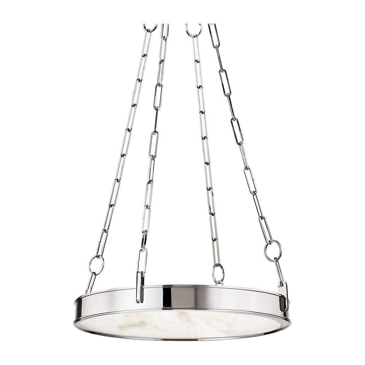 Variegated Polished Nickel Single-Light Chandelier