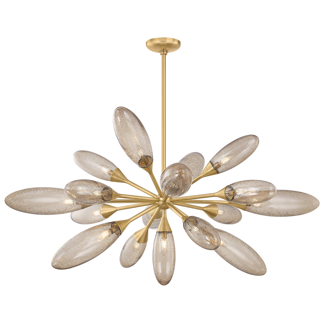 Vintara Bronze Glass Chandelier
