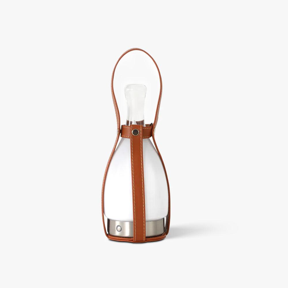 Wayfarer Leather Glass LED Table Lamp