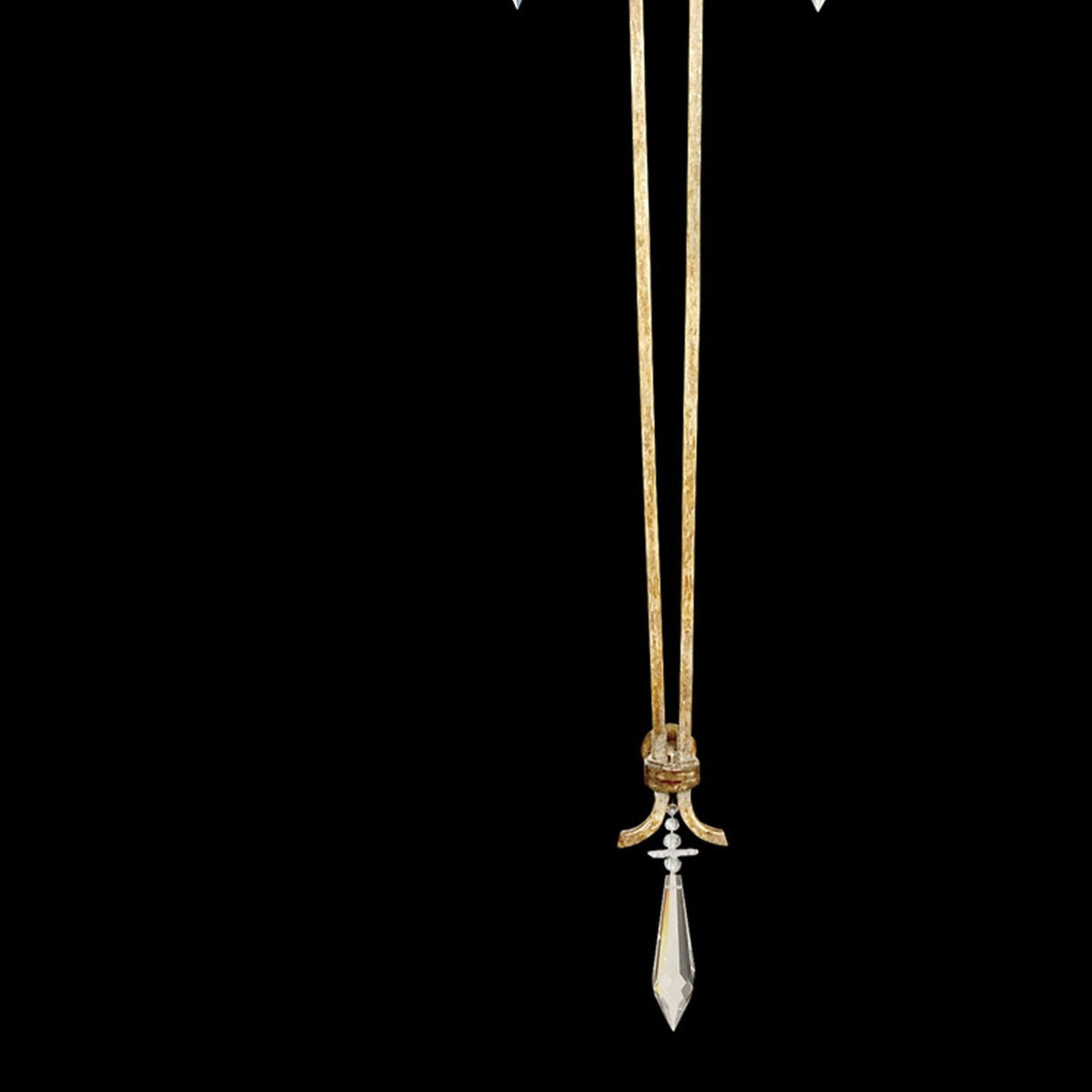 Worn Gold Swirled Crystal Wall Sconce