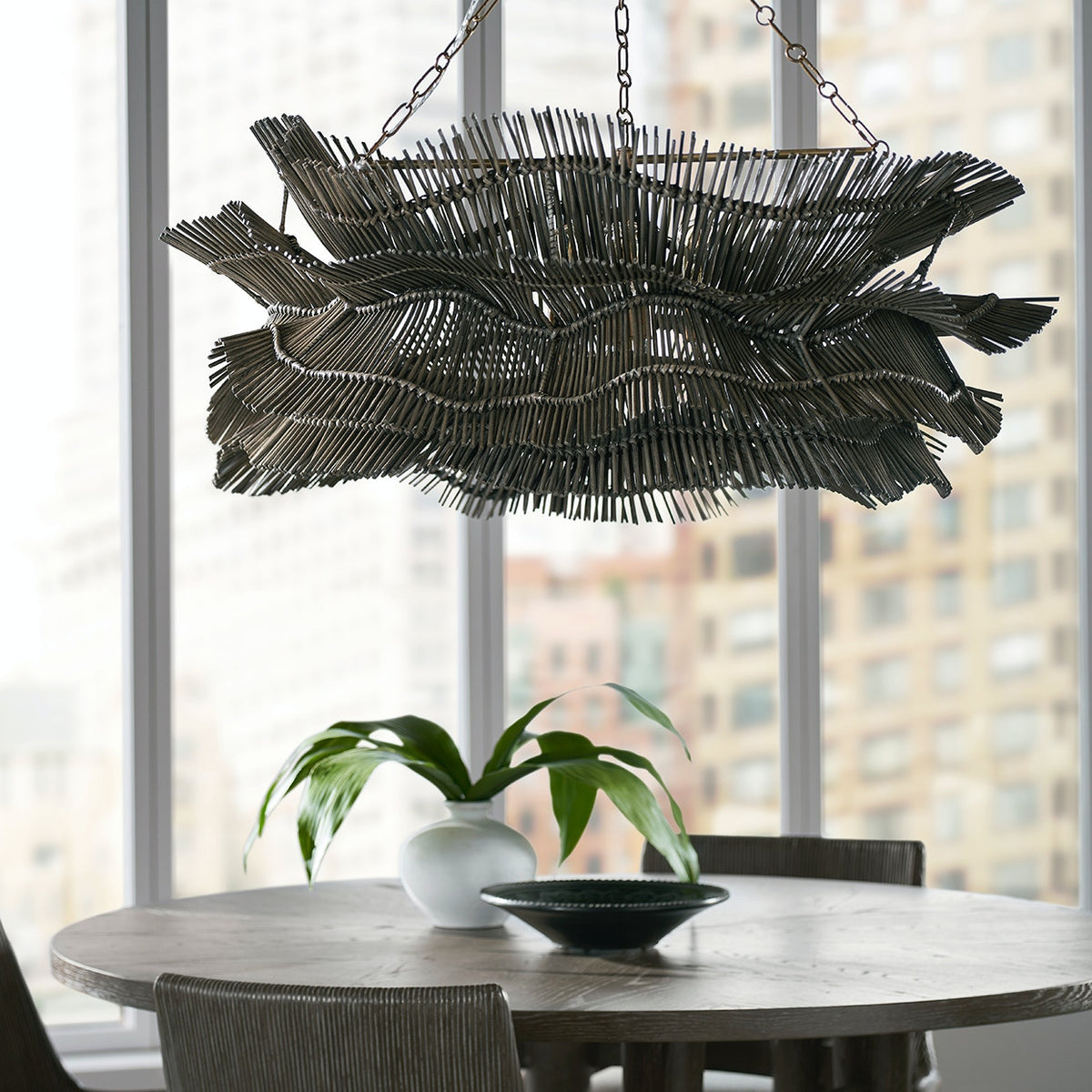 Woven Harbor Brass Chandelier