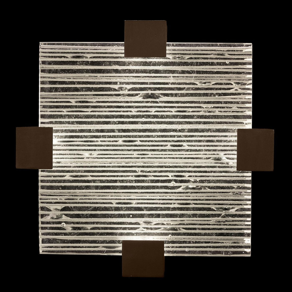 Zen Rake Cast Glass Waterproof LED Ceiling Light