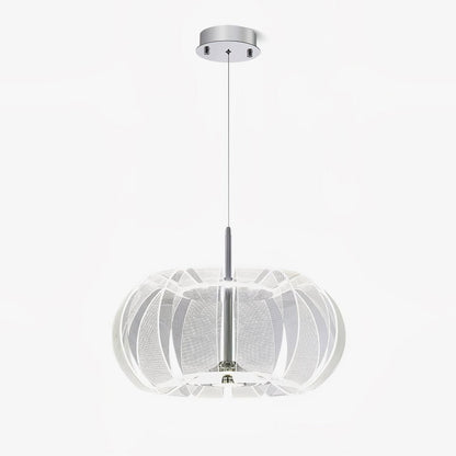 Acrylic Ellipse Chrome Clear LED Pendant