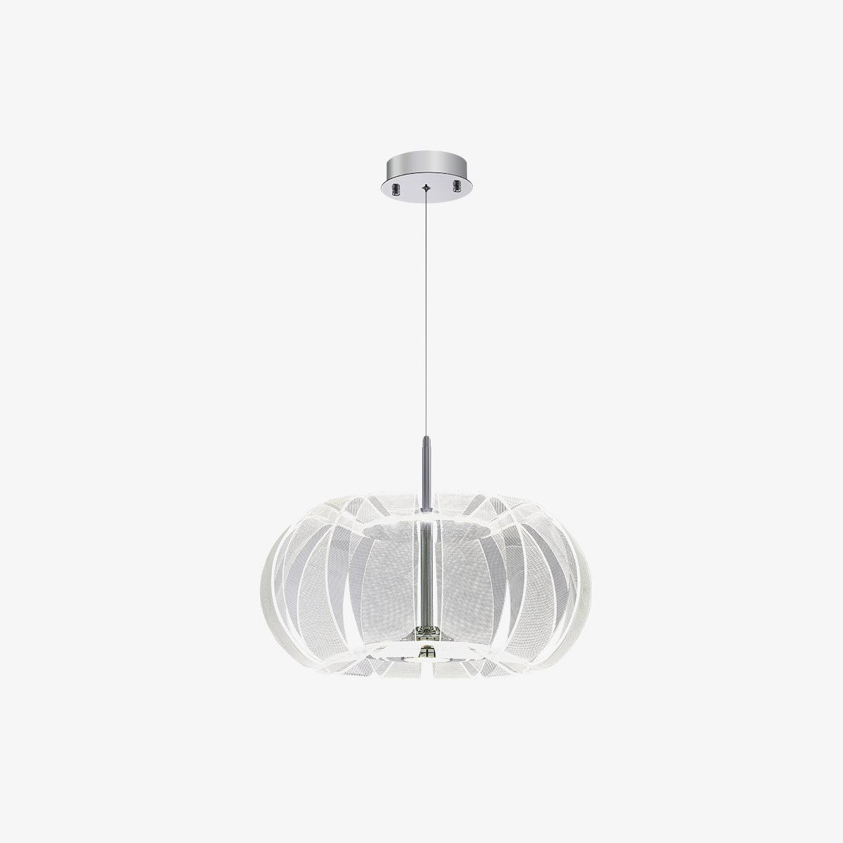 Acrylic Ellipse Chrome Clear LED Pendant