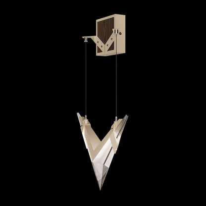 Adjustable Chevron Crystal Black Champagne LED Sconce