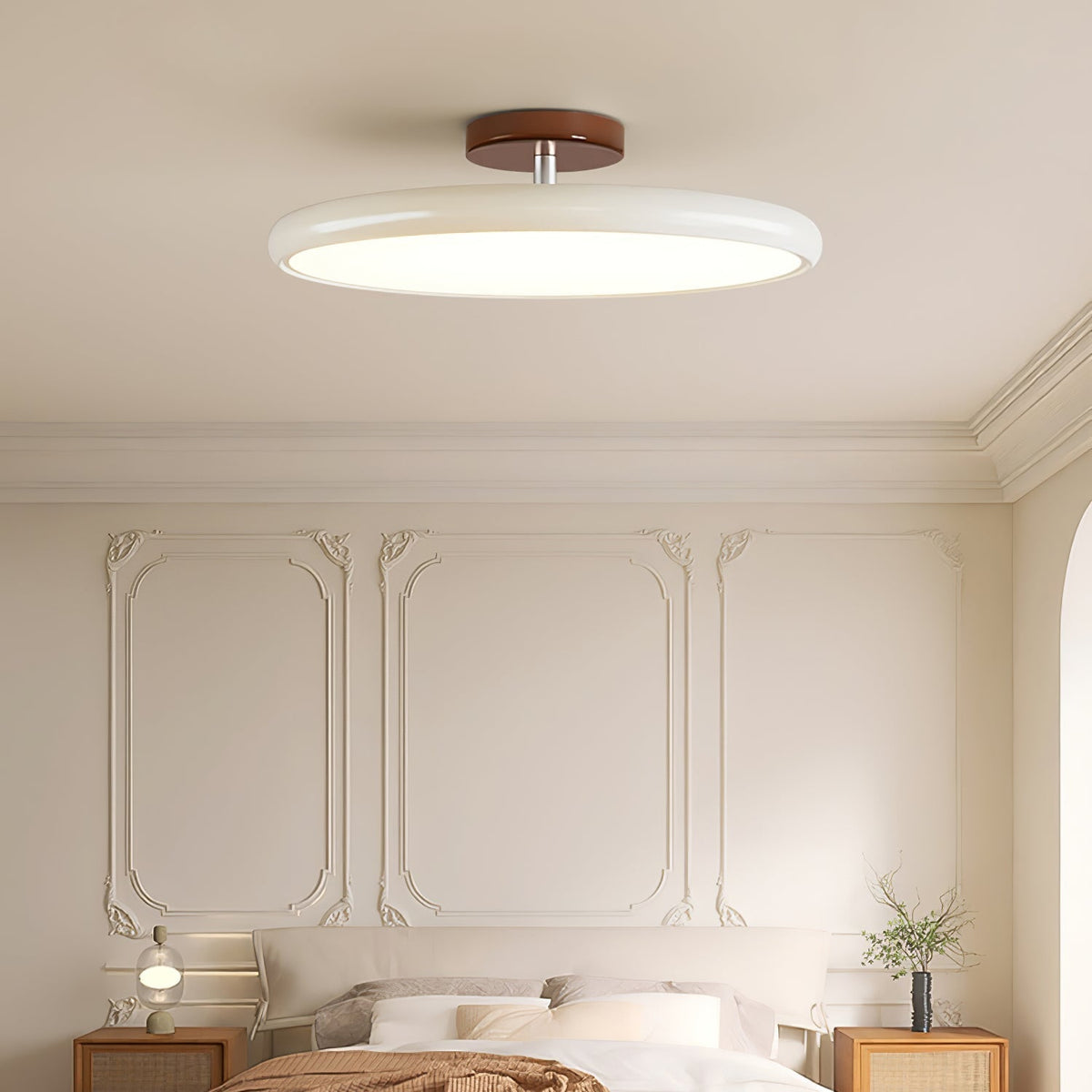 Adjustable Round Brown Beige Green LED Ceiling Light