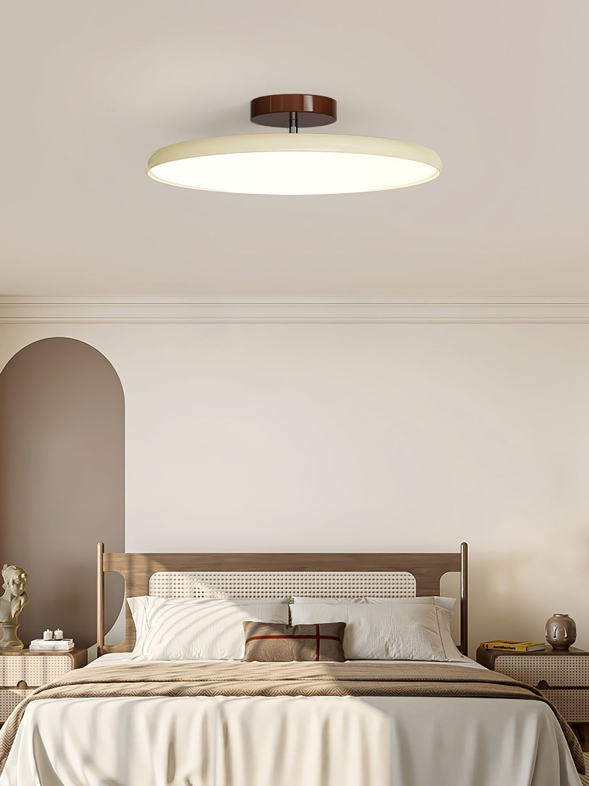 Adjustable Round Brown Beige Green LED Ceiling Light