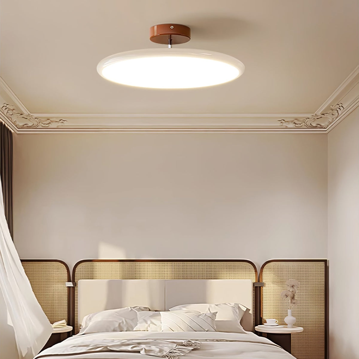 Adjustable Round Brown Beige Green LED Ceiling Light