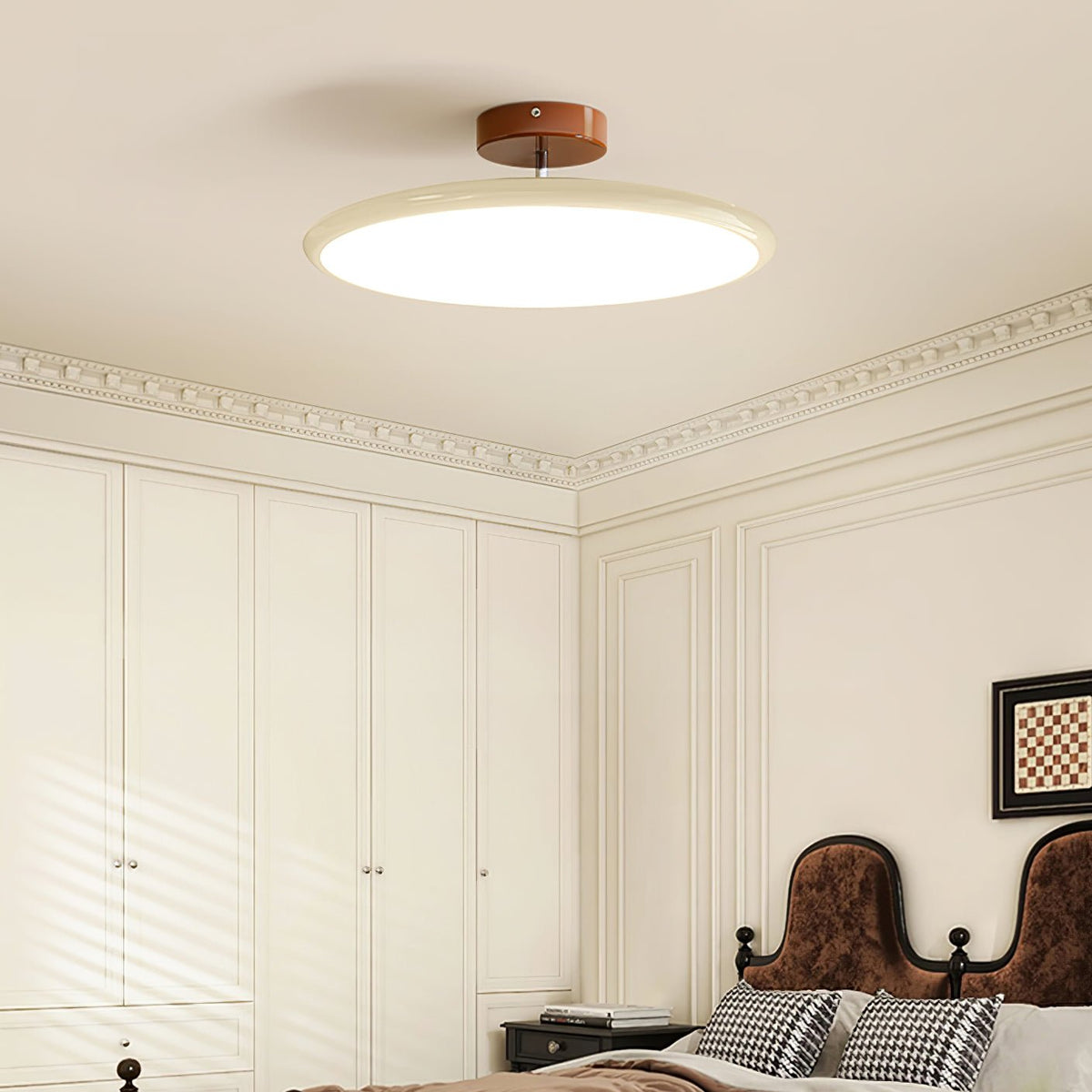 Adjustable Round Brown Beige Green LED Ceiling Light