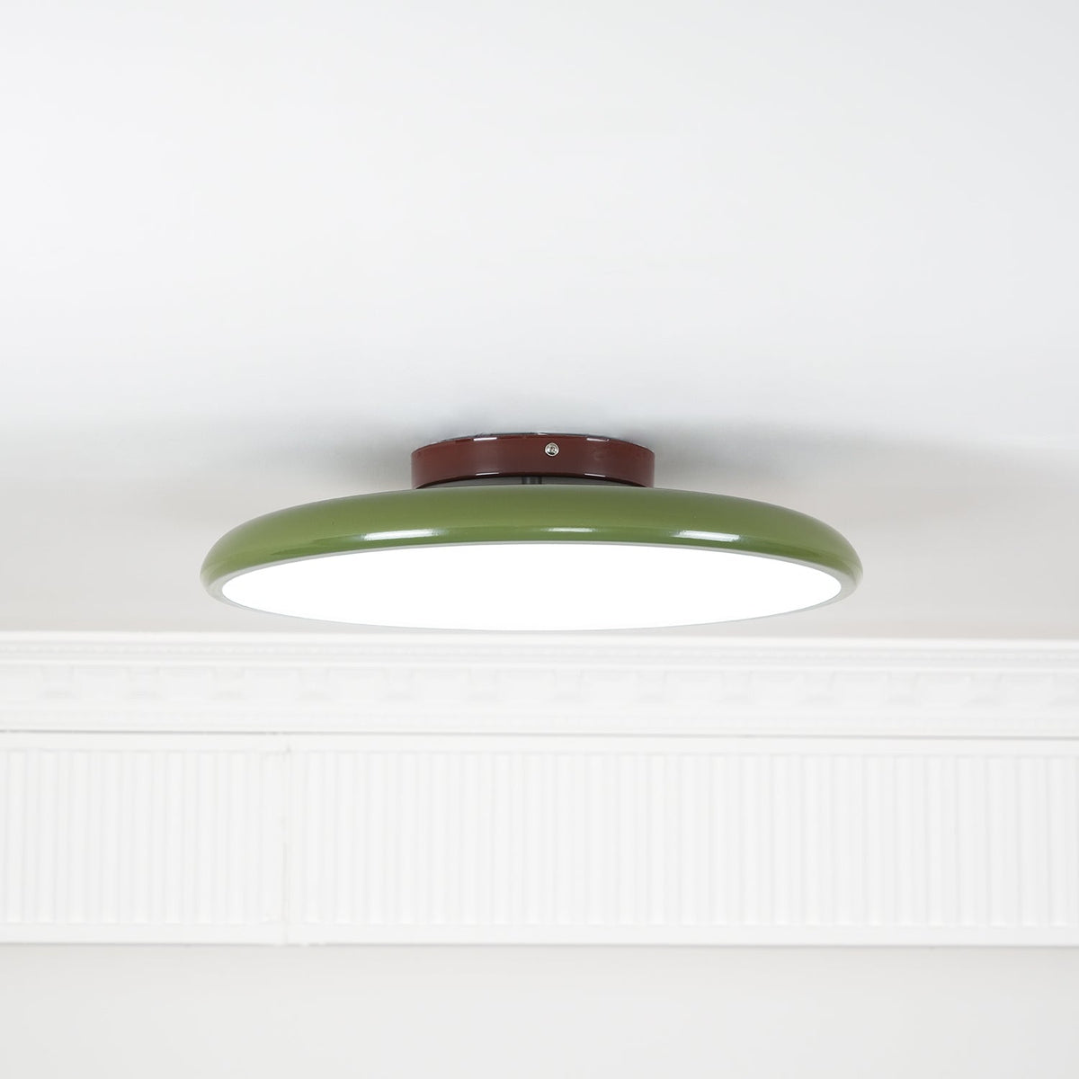 Adjustable Round Brown Beige Green LED Ceiling Light