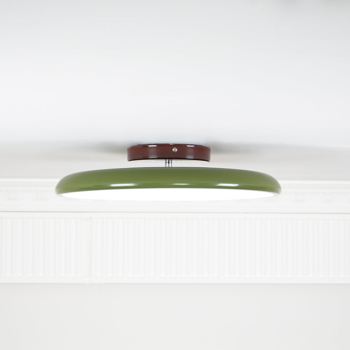 Adjustable Round Brown Beige Green LED Ceiling Light