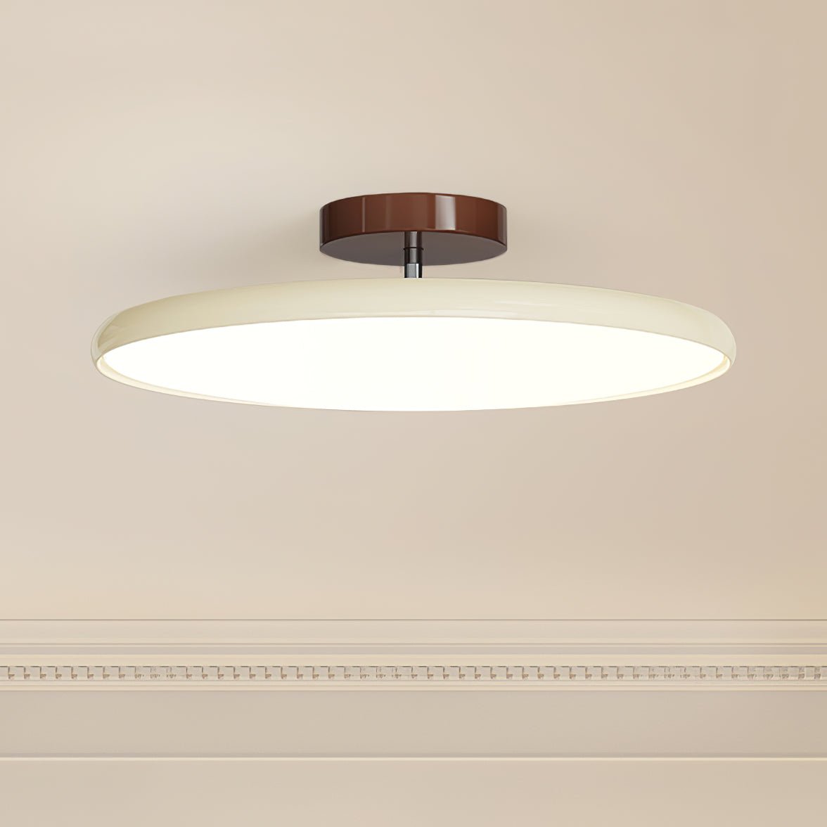Adjustable Round Brown Beige Green LED Ceiling Light