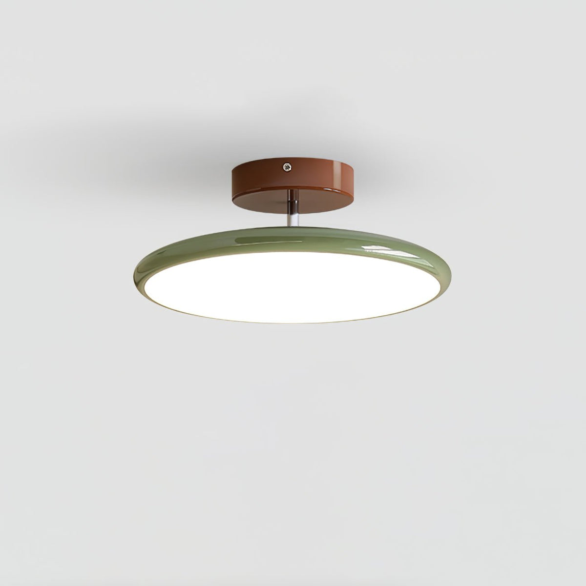 Adjustable Round Brown Beige Green LED Ceiling Light