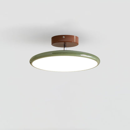 Adjustable Round Brown Beige Green LED Ceiling Light