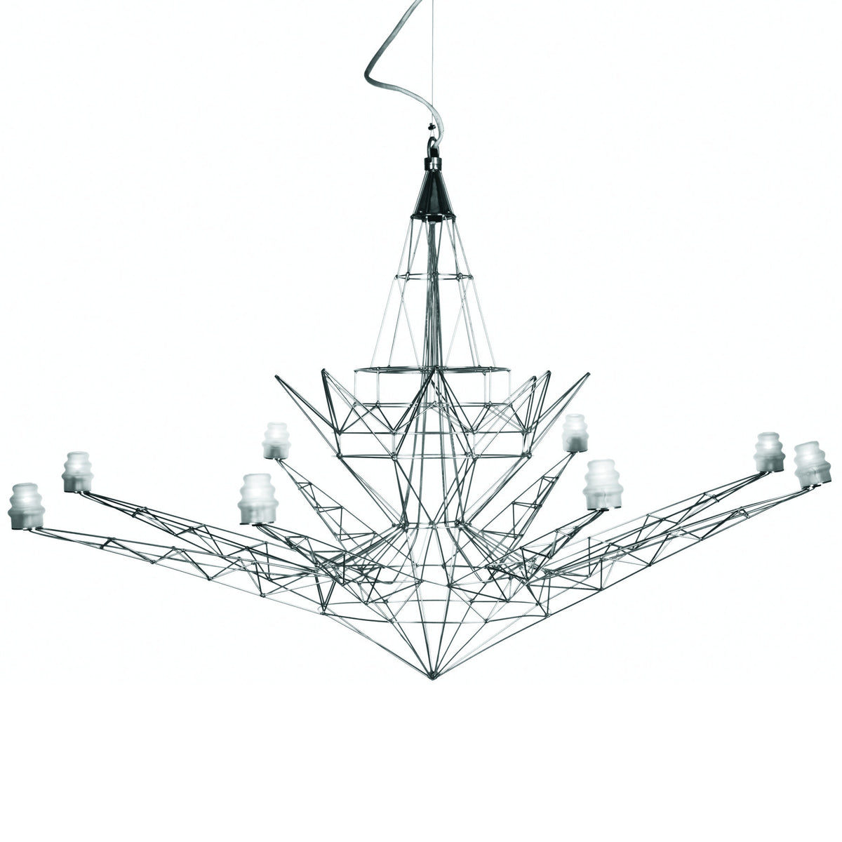 Aeriform Gray Eight-Light Chandelier