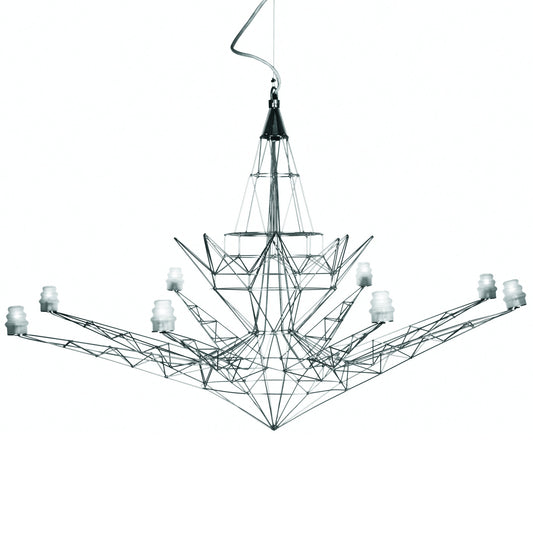 Aeriform Gray Eight-Light Chandelier