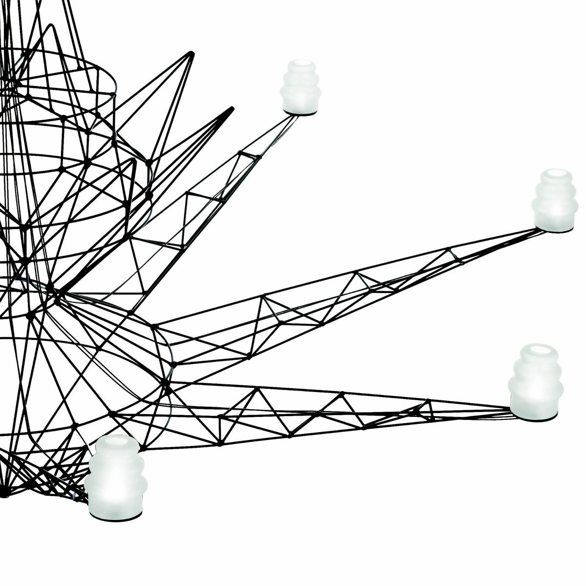 Aeriform Gray Eight-Light Chandelier