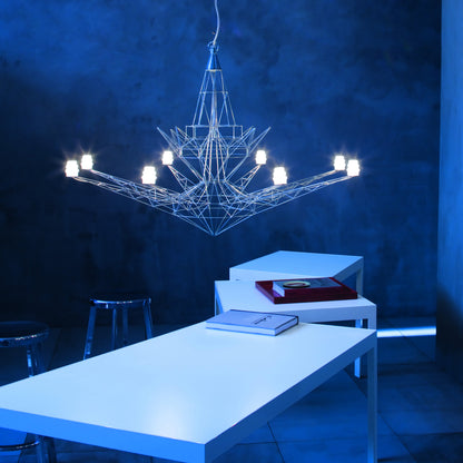 Aeriform Gray Eight-Light Chandelier