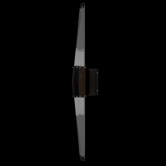 Aerodynamic Crystal Black Champagne LED Wall Sconce