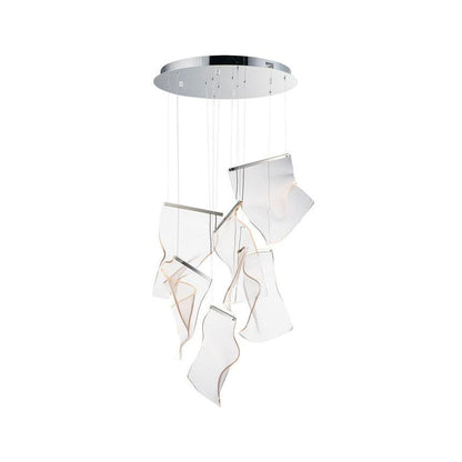 Airpane Gold Silver LED Multi-Light Chandelier
