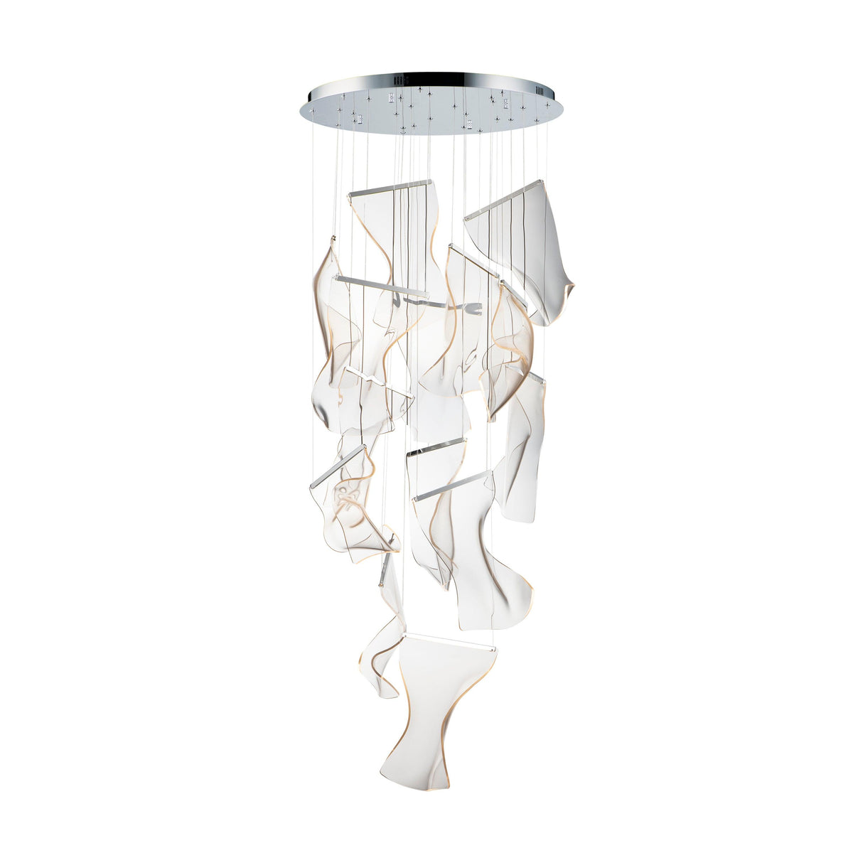 Airpane Gold Silver LED Multi-Light Chandelier