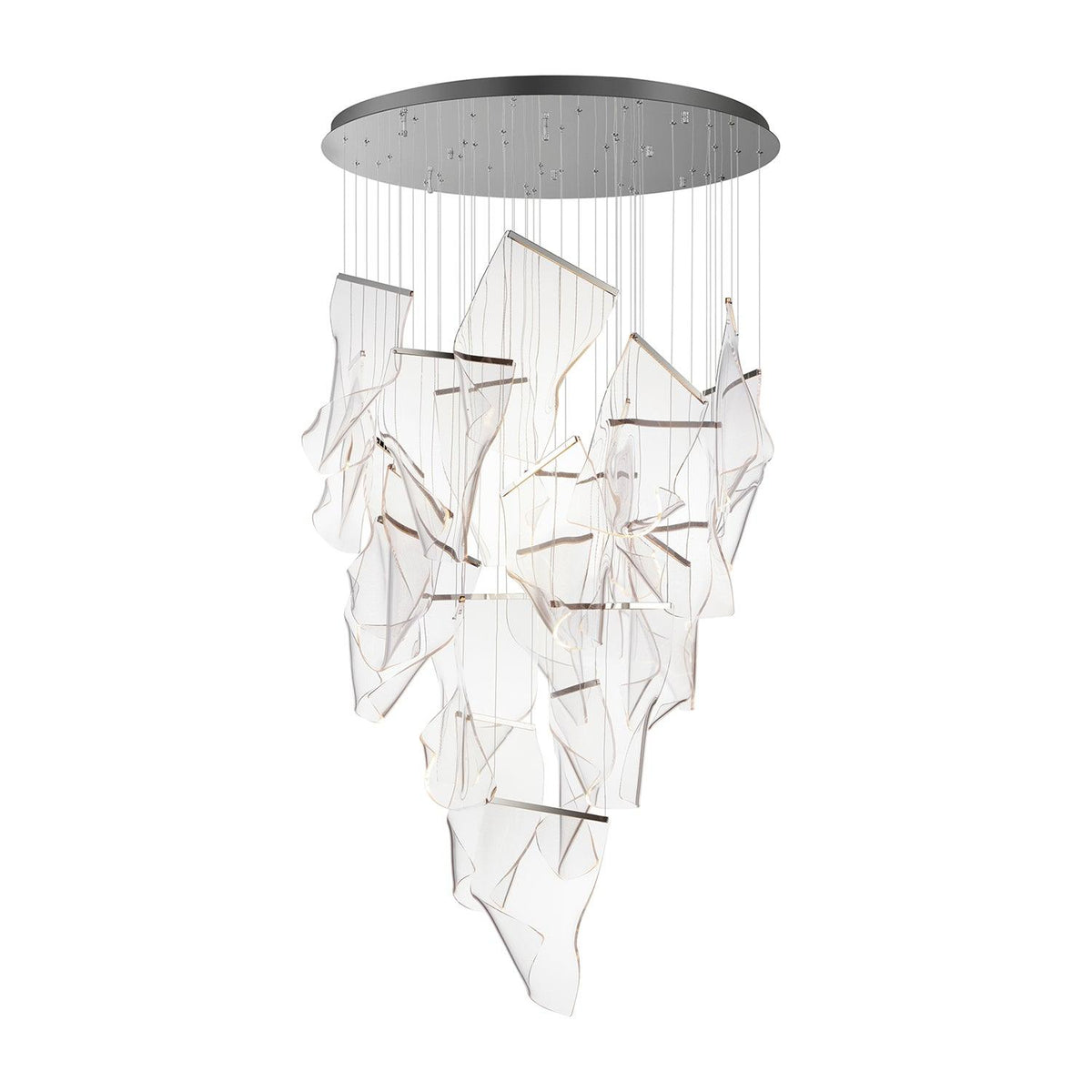 Airpane Gold Silver LED Multi-Light Chandelier