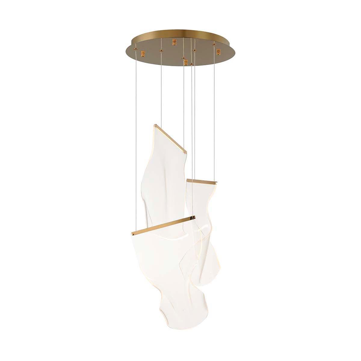 Airpane Gold Silver LED Multi-Light Chandelier