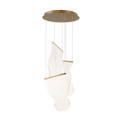 Airpane Gold Silver LED Multi-Light Chandelier